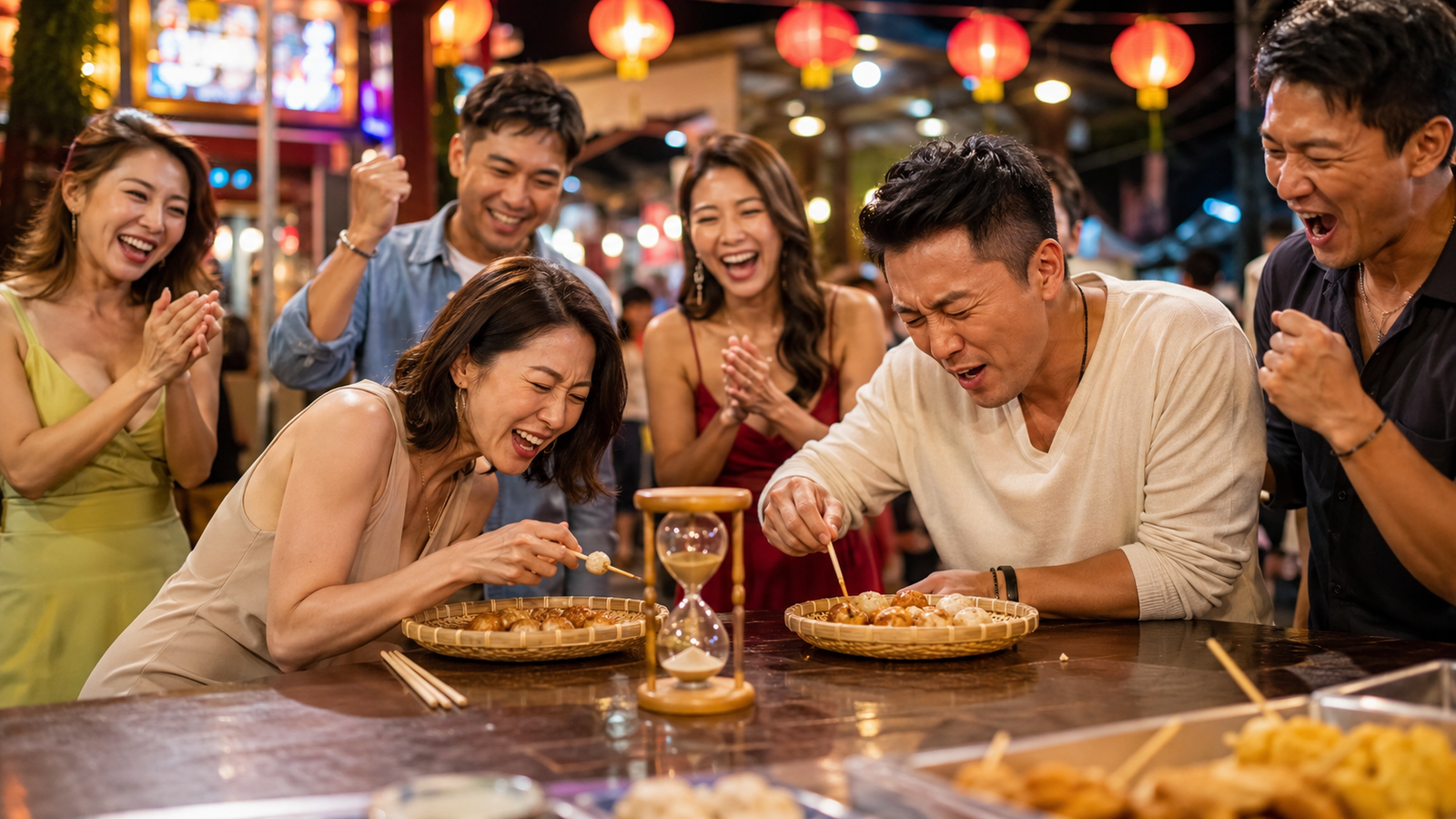 Funny Taiwan night market dating challenge